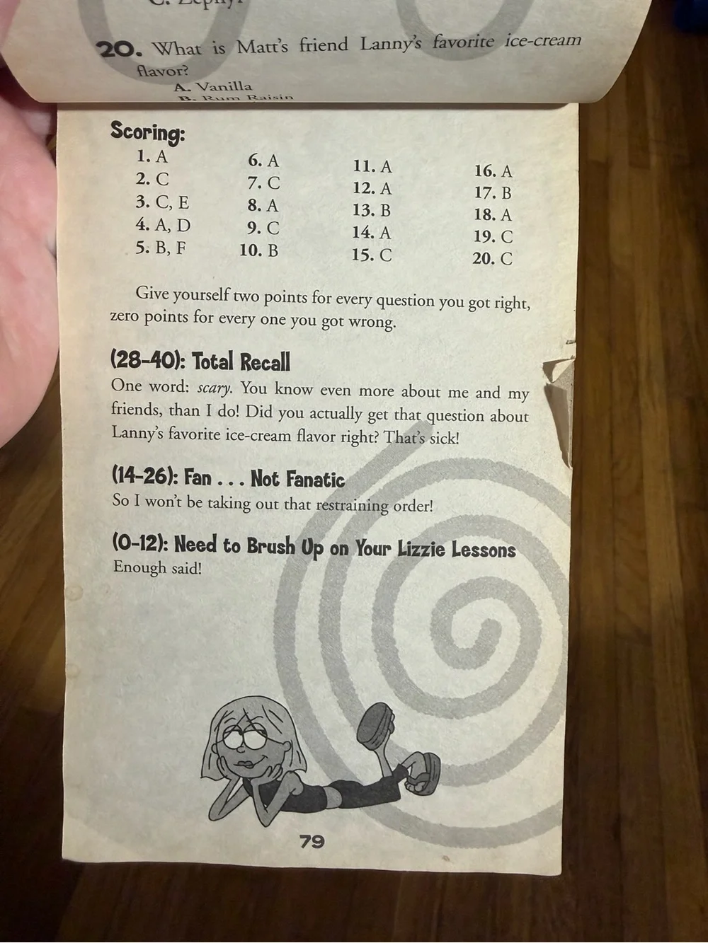 Vintage 2002 Lizzie McGuire: My Quiz Book